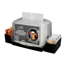 GUARDANAPEIRA COM PORTA SACHÊ FUME / PRETO GUARDANAPEIRA COM PORTA SACHÊ FUME / PRETO